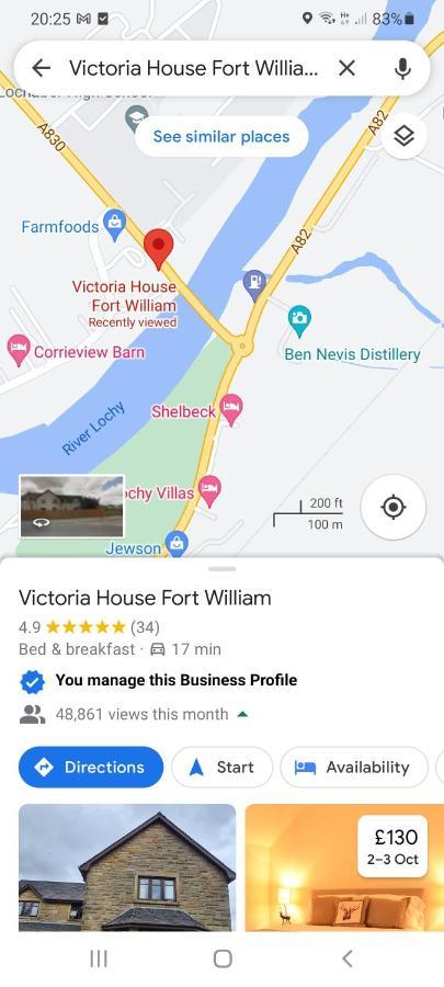 Victoria House Bed And Breakfast Fort William Exterior photo